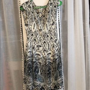 Paisley black and white dress